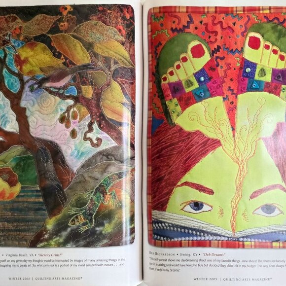 Quilting Arts Magazine Winter 2005 Creative Self-Portrait Quilts Knit Stitch And - Picture 12 of 15